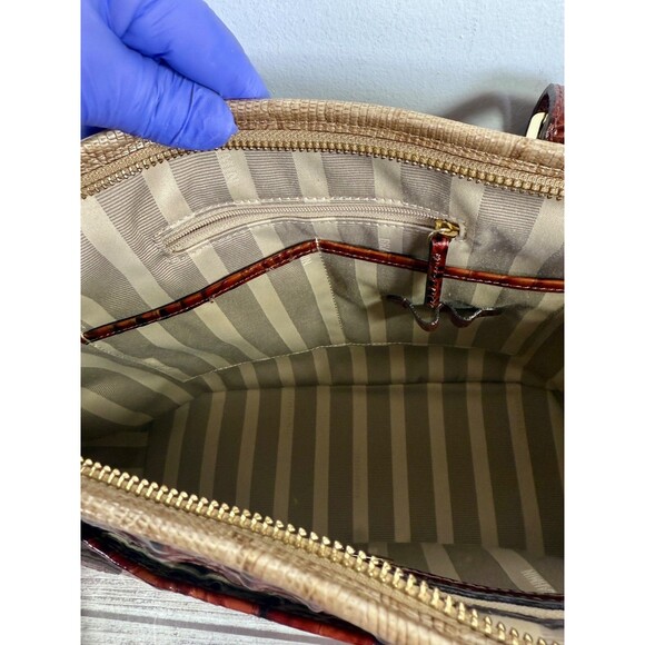 Brahmin Medium Asher Tote Coquette Pecan Two-Tone Melbourne Leather MINT - Picture 17 of 17